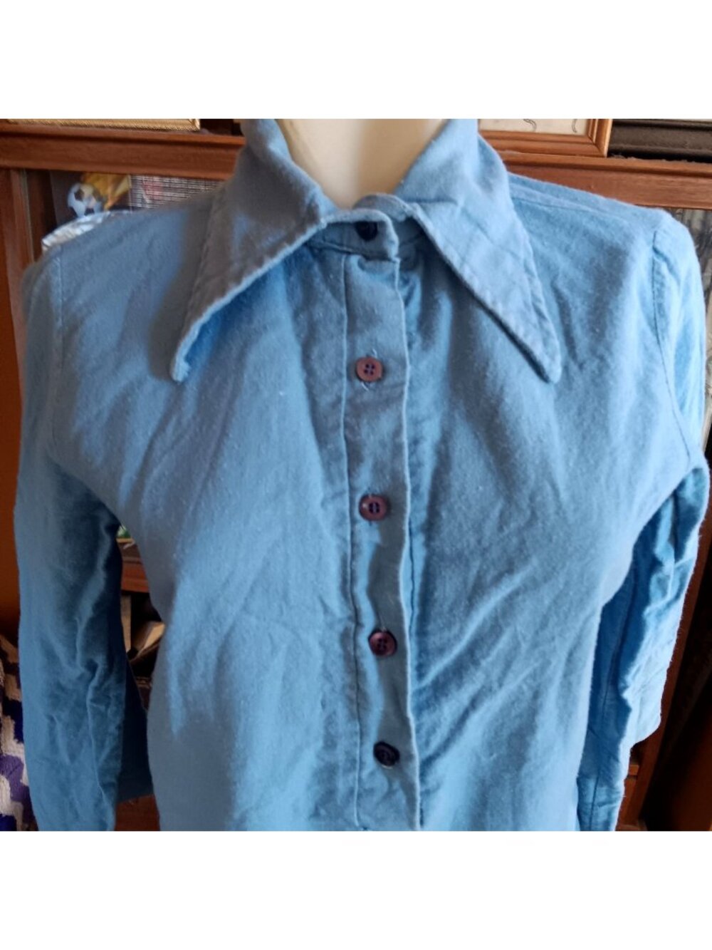 True Vintage Medium Blouse 1970's JCPenney Fashions Flannel Boho Pullover